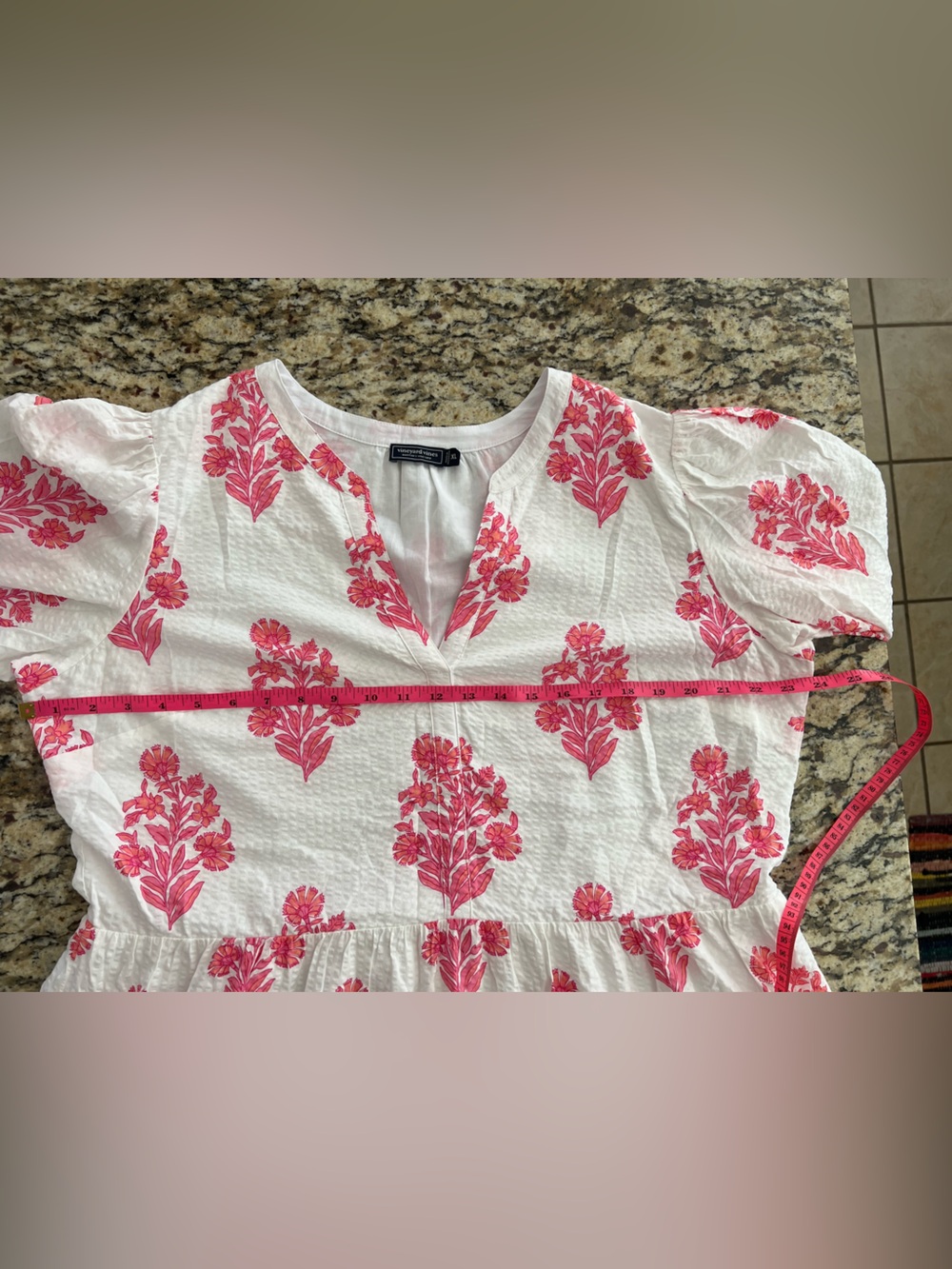 New Vineyard Vines Tessa Floral Tie Sleeve Minidress XL - Picture 8 of 13